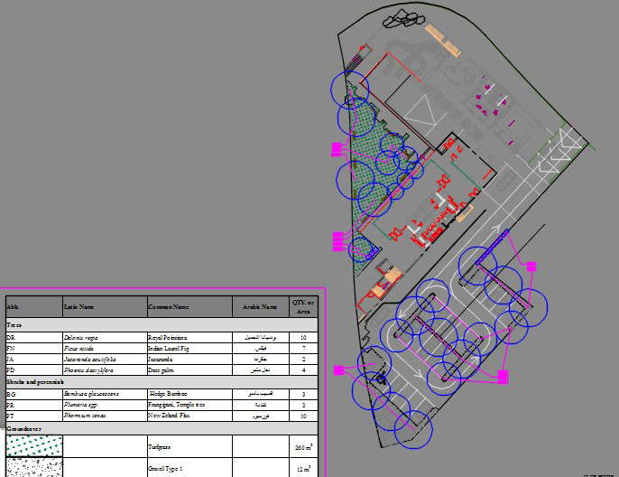 Club house planting layout