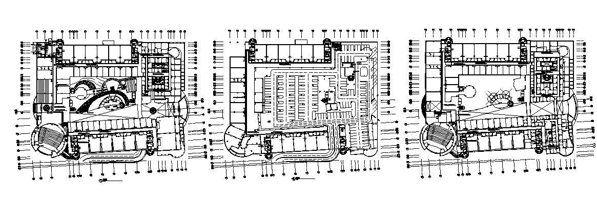 College building plan with detail dimension in dwg file