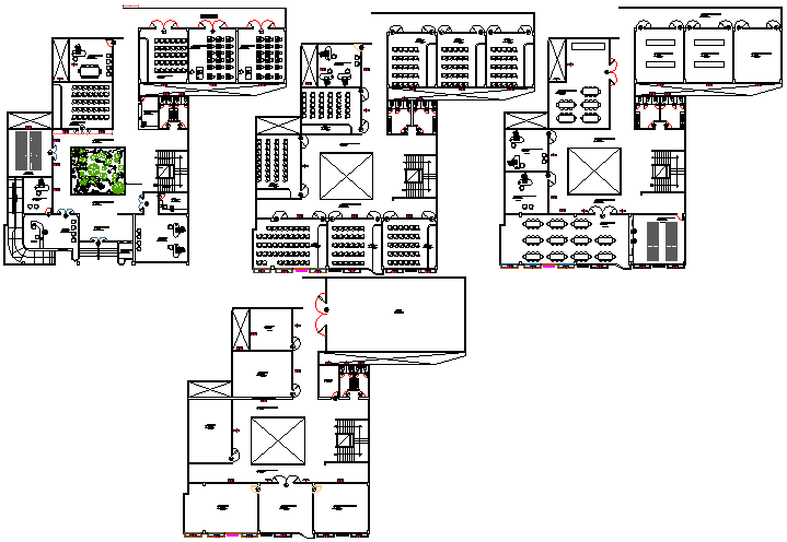 College university structure detail plan view dwg file