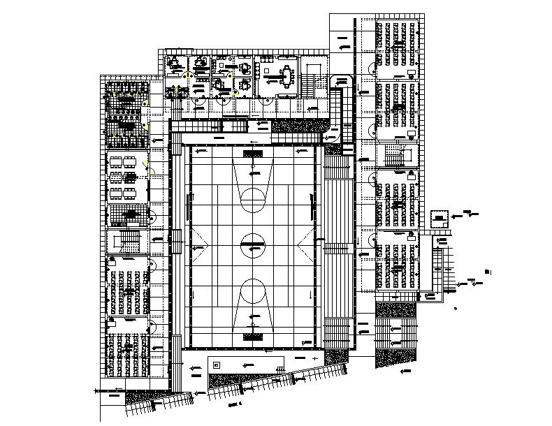 College architecture plan is given in this Autocad drawing file.  Download the Autocad file.