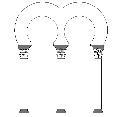 Column Arch Elevation dwg file