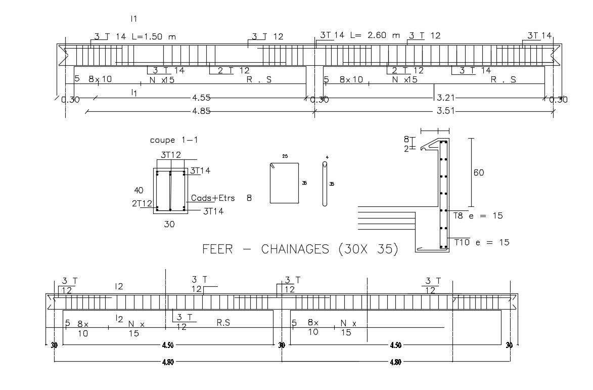 Column Beam Structure DWG File