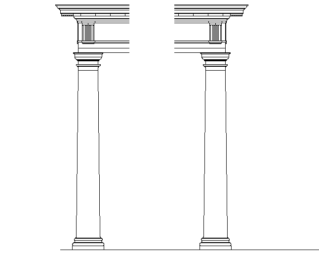 Column Capital design dwg file