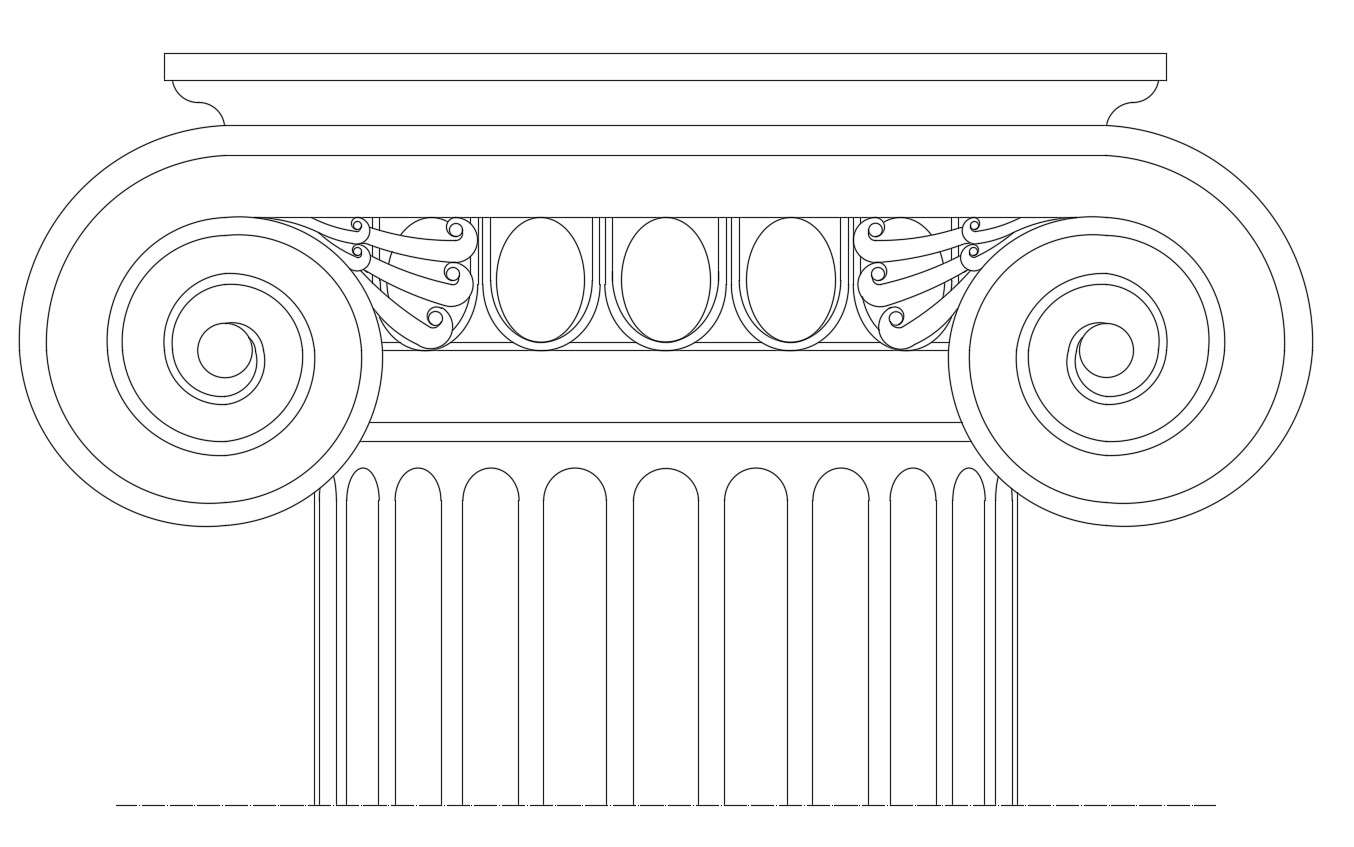 Column Cornice Design 2d AutoCAD drawing Free Download