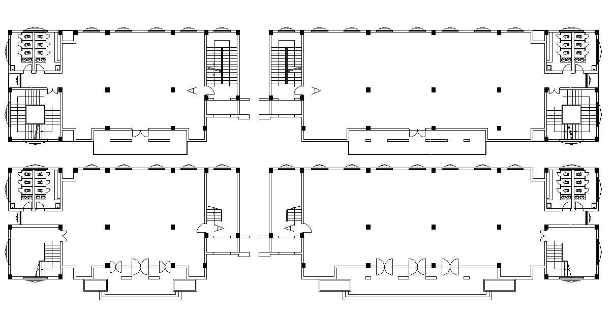 Column Design Layout CAD Plan Download 