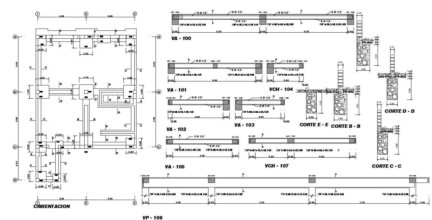 Column Foundation Plan DWG File