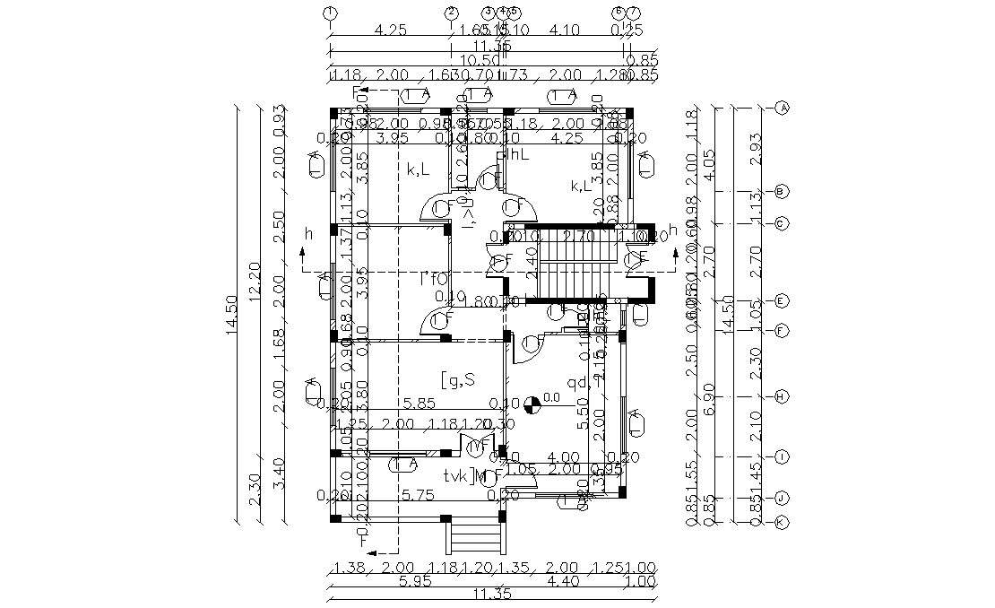 Column Layout Structural Plan 2d Drawing Download