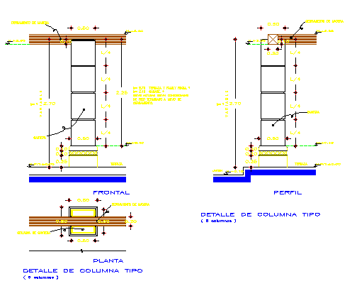 Column detail drawing 