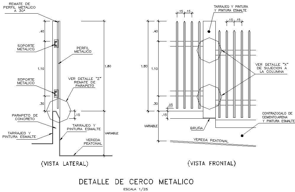 Column detail dwg file