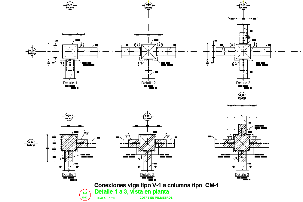 Column joint section autocad file