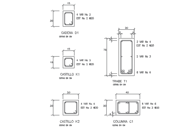 Column Design AutoCAD File