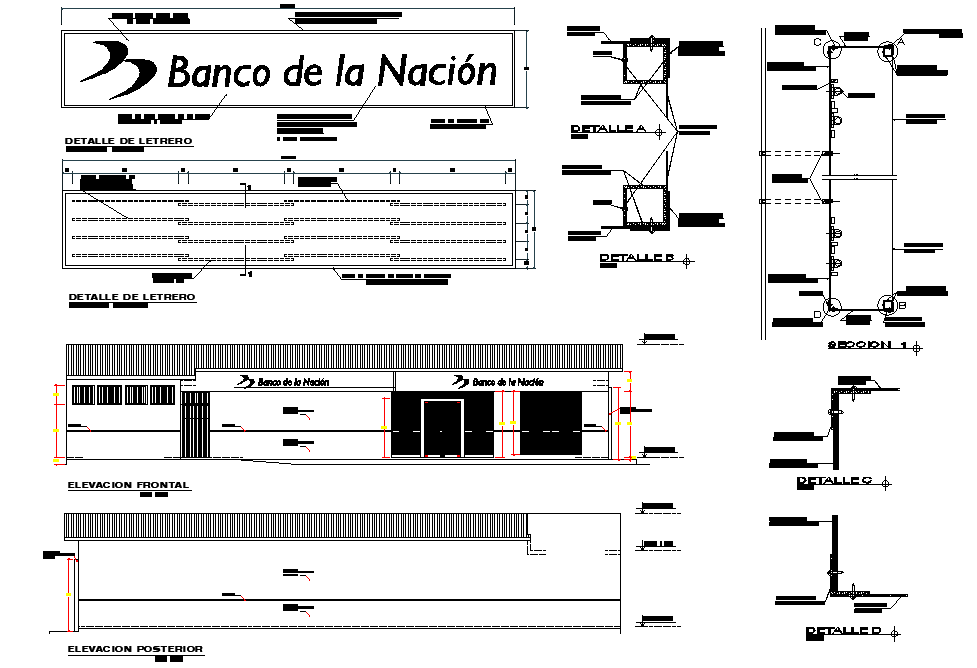 Column plan detail dwg file