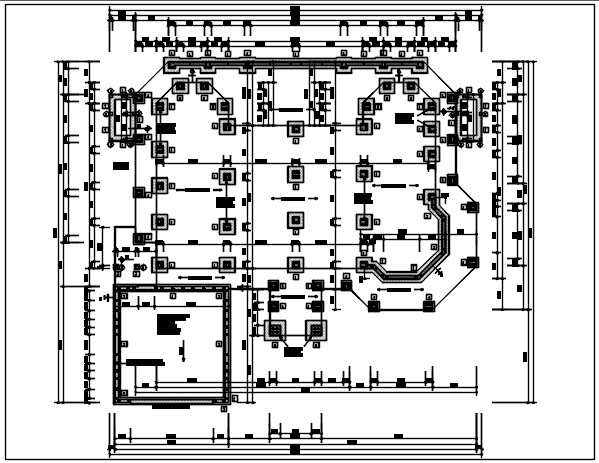 Column plan view detail dwg file