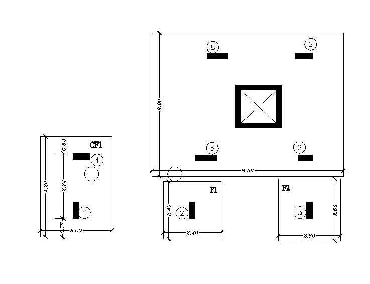 Column position in a building