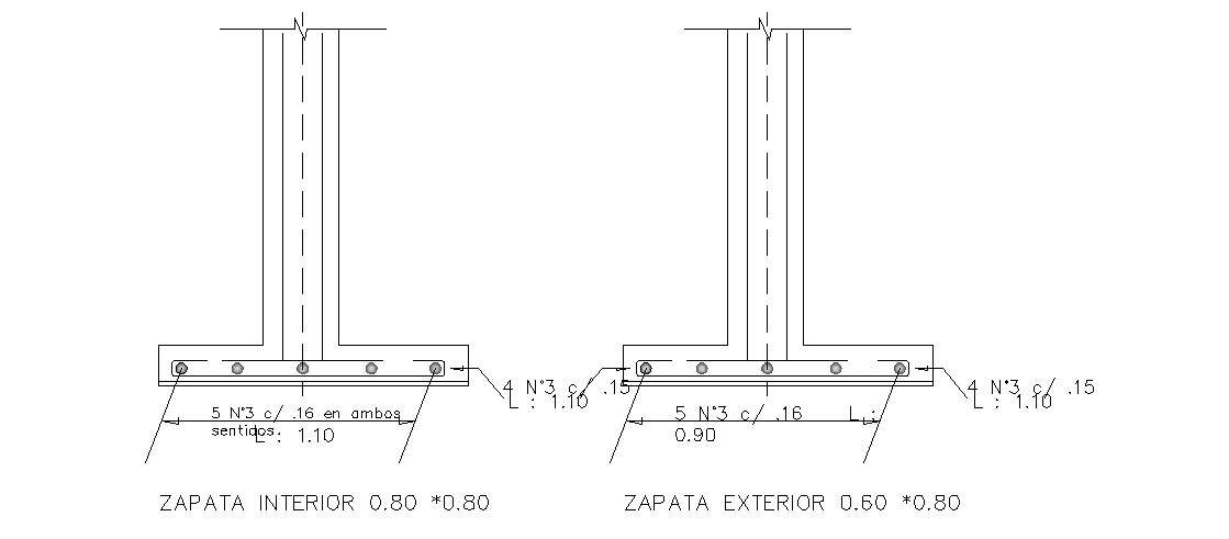 Column section cad drawing details dwg file