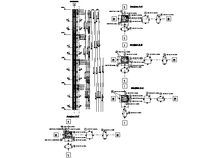 Column section detail dwg file