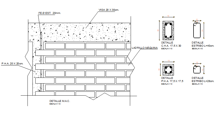 Column section detail dwg file