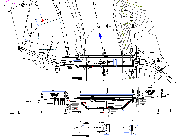 Column section plan detail dwg file