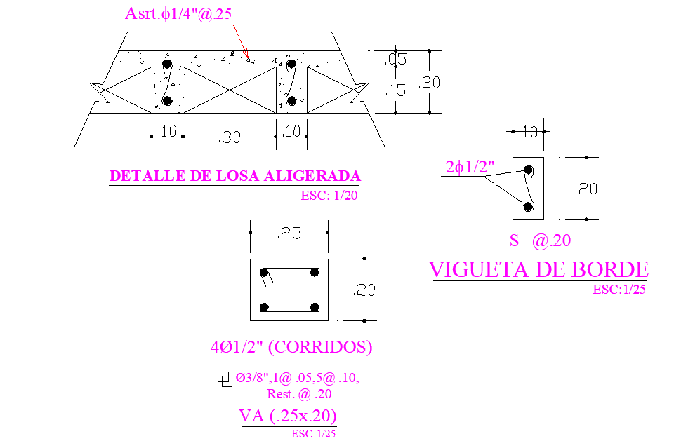 Column section plan detail dwg file