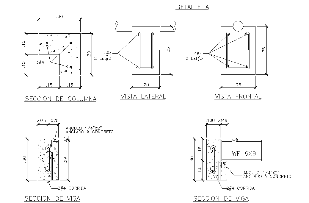 Column section plan layout file