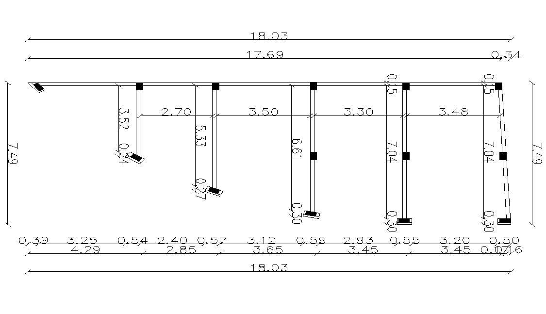 Column Layout Design Structural CAD Plan 