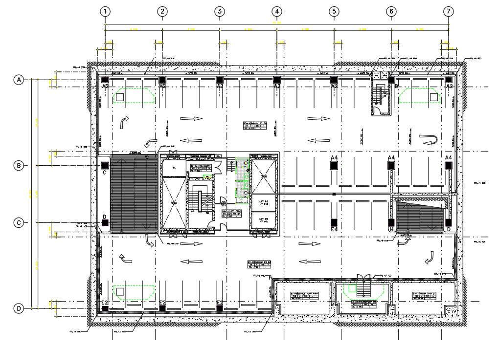  Column base location of the hospital  building details are given given in the autocad dwg drawing file.  Download the Autocad DWG drawing file.