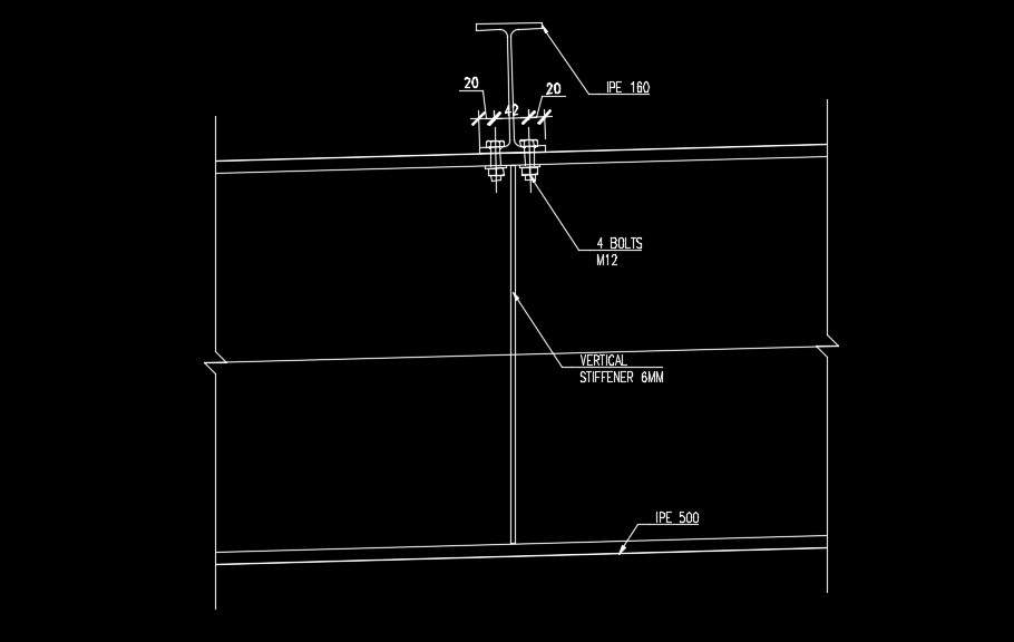Column stiffener joint detail drawing  download now