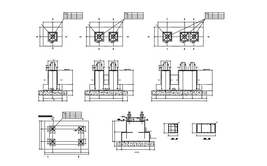 Combined Footing RCC Structure Design AutoCAD File  