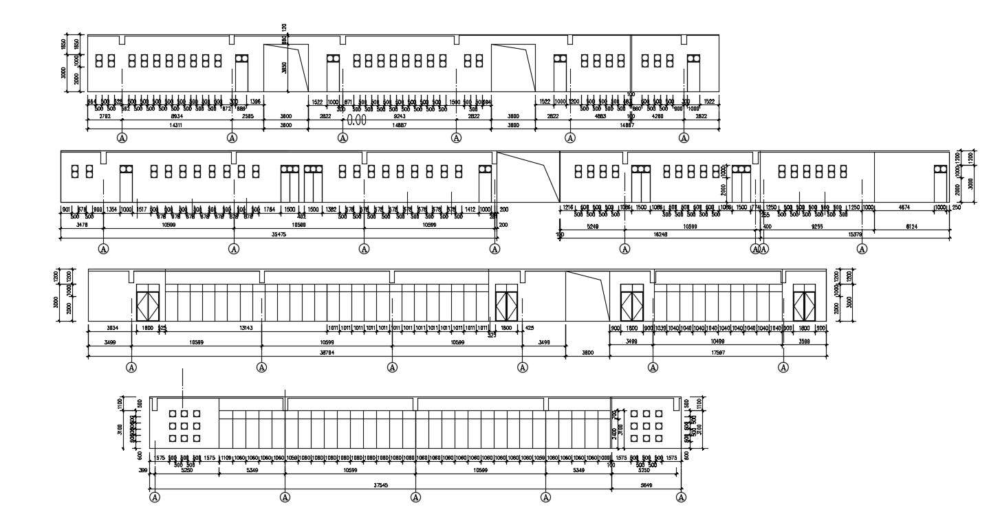 Commerce Office Building Facade Design CAD File 