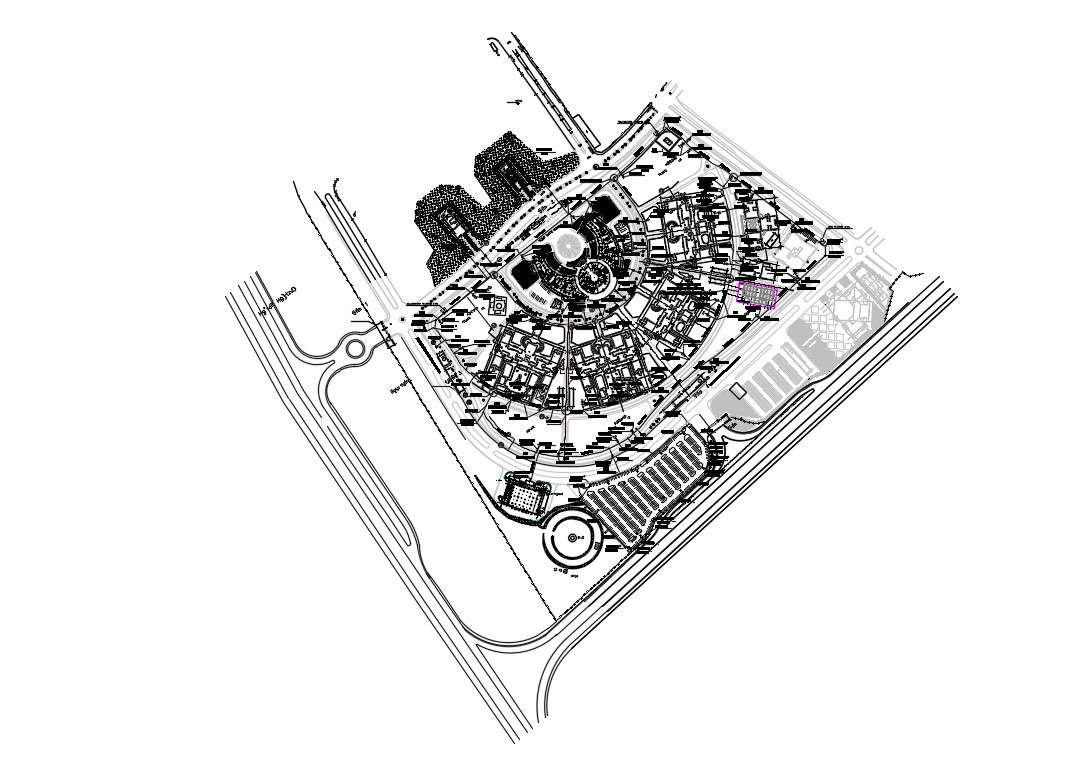 Commercial Area Layout Design in AutoCAD DWG Drawing