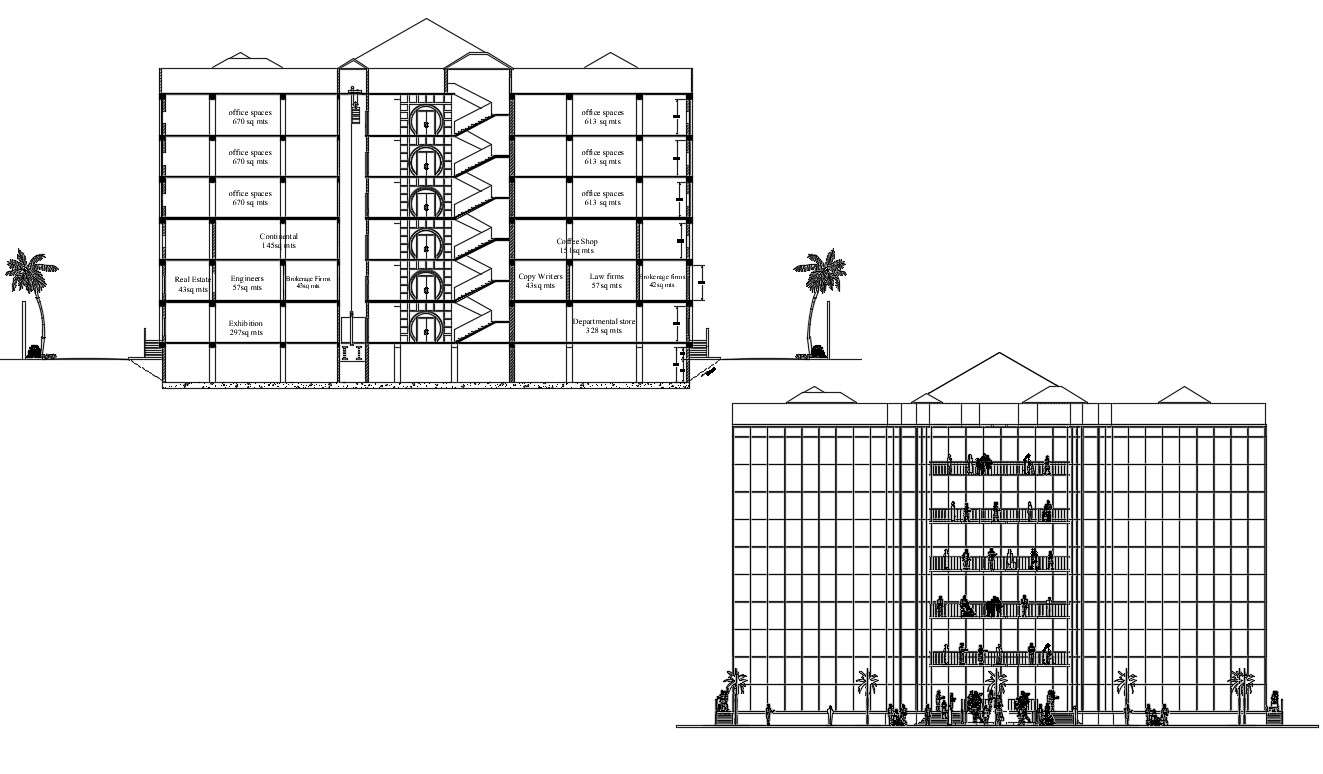 Commercial Building CAD Plan