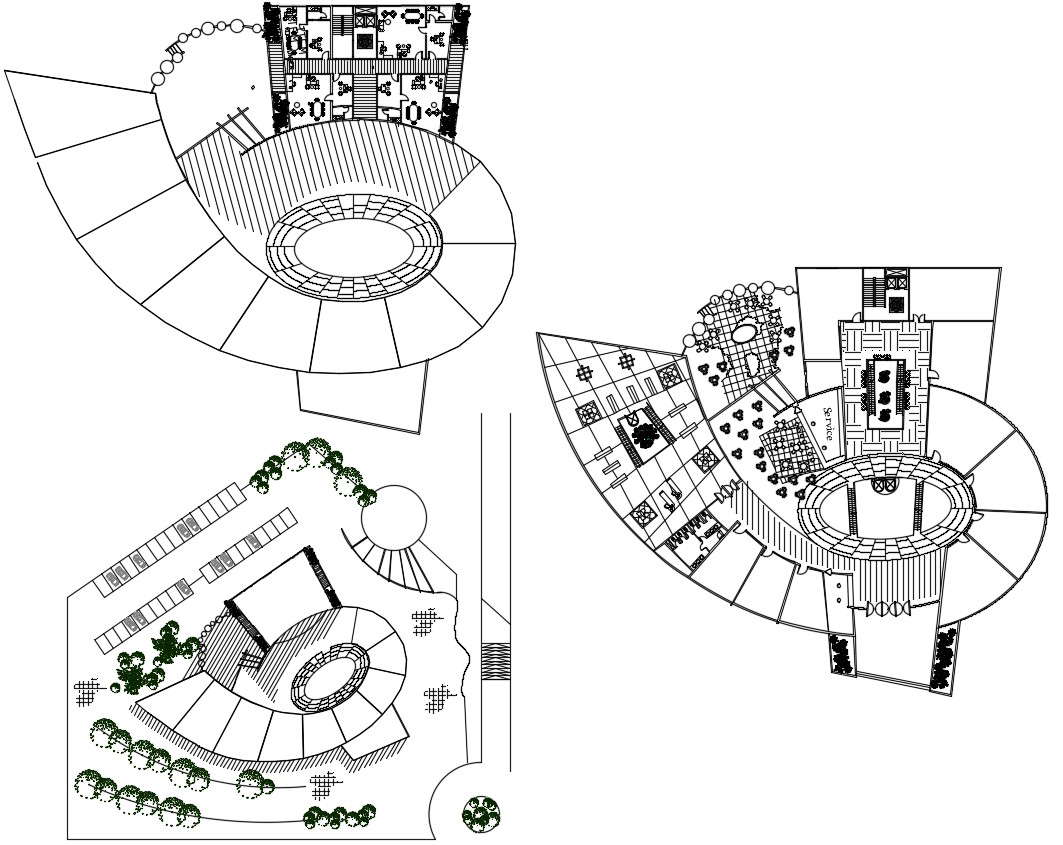 Commercial Building Design Drawing CAD File