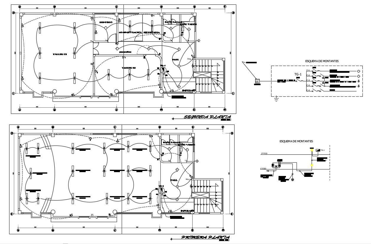 Commercial Building Electrical Plan DWG File