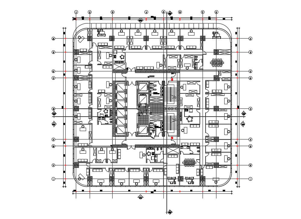 Commercial Building Floor Plan CAD File Free Download 