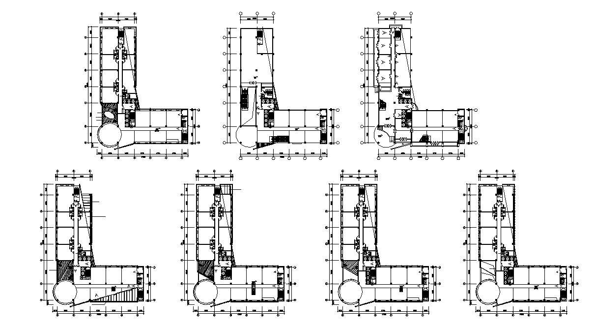 Commercial Building Floor Plan DWG File 