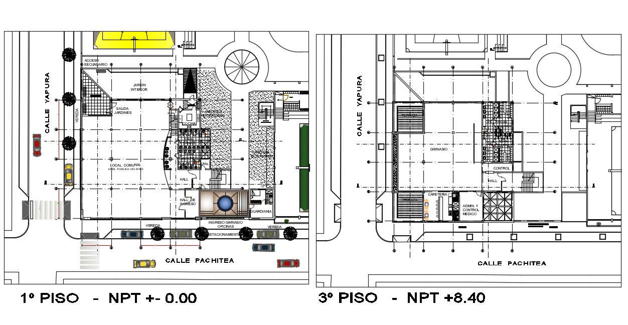 Commercial Building Floor Plan DWG File
