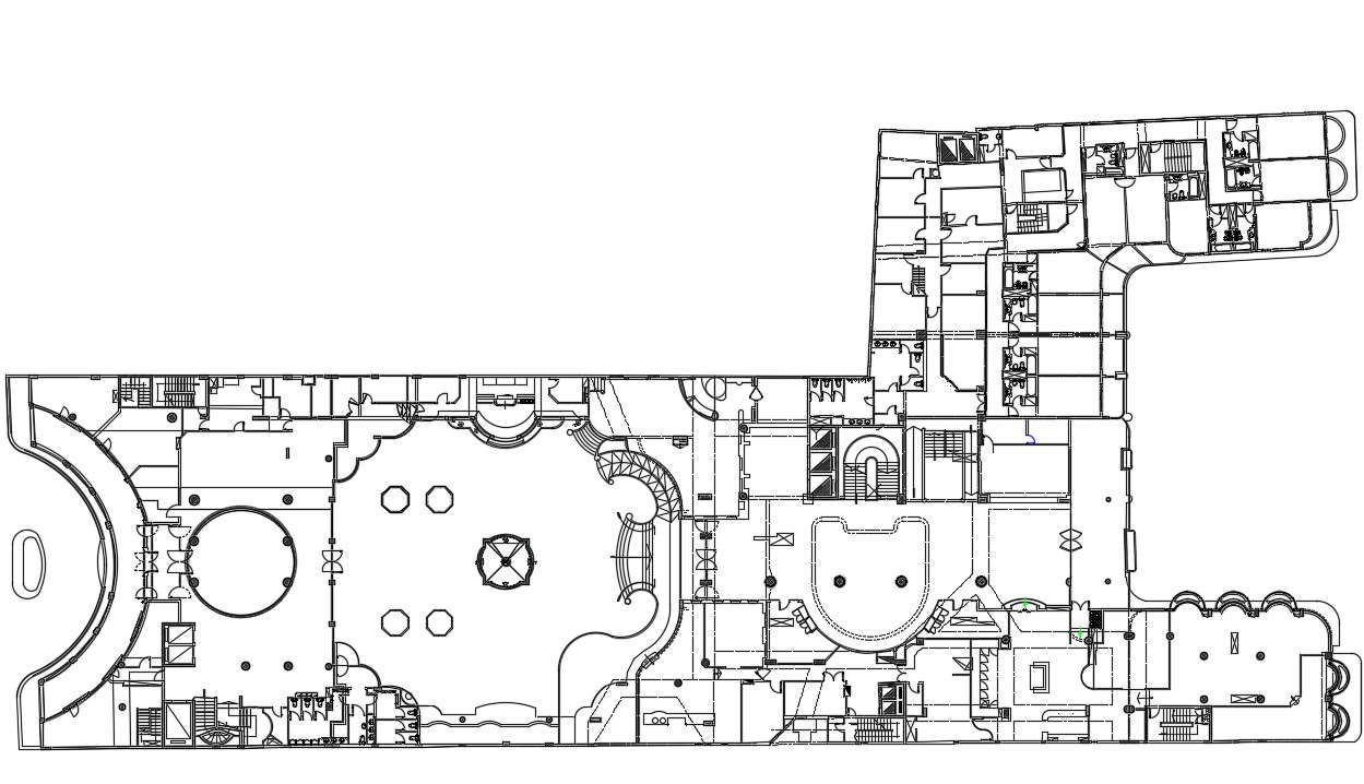 Commercial Building Plan CAD Drawing