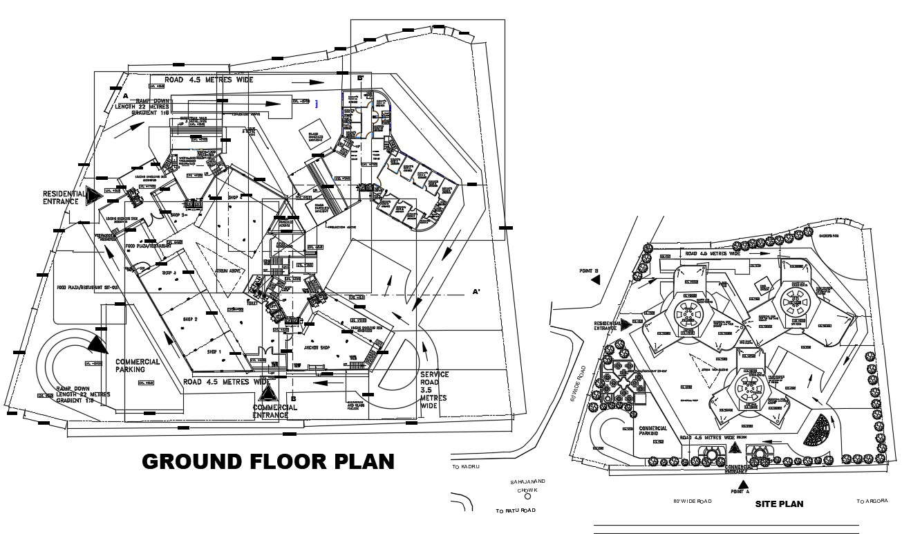 Commercial Building Site Plan