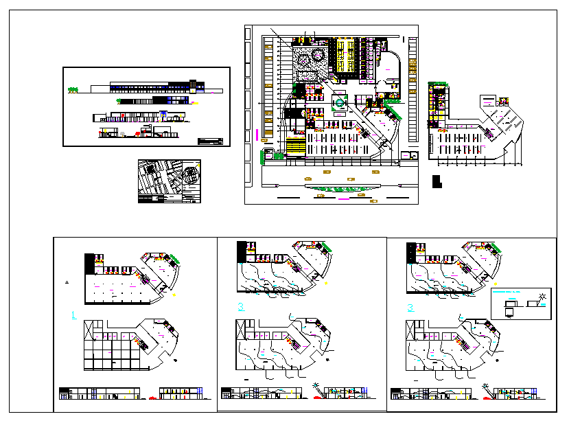 Commercial Complex Architecture Design DWG file