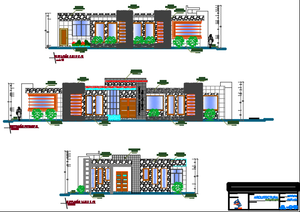 Commercial Elevation working detail dwg file