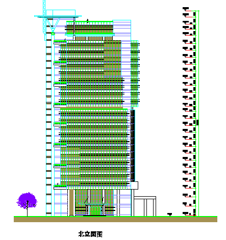 Commercial High rise Glass Elevation design