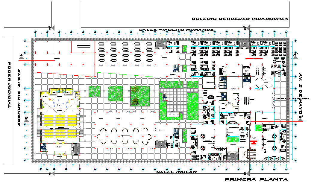 Commercial Layout plan detail dwg file