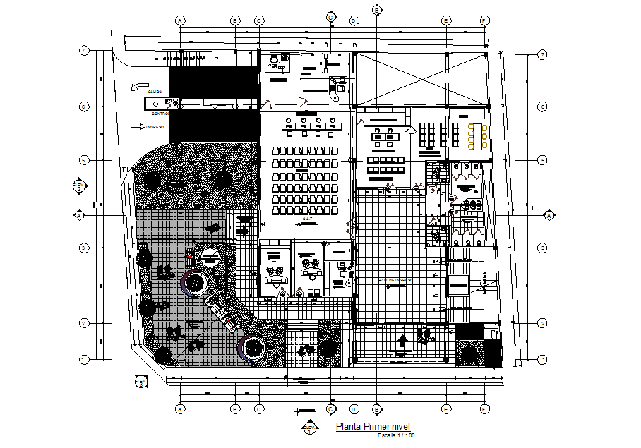 Commercial Layout plan detail dwg file