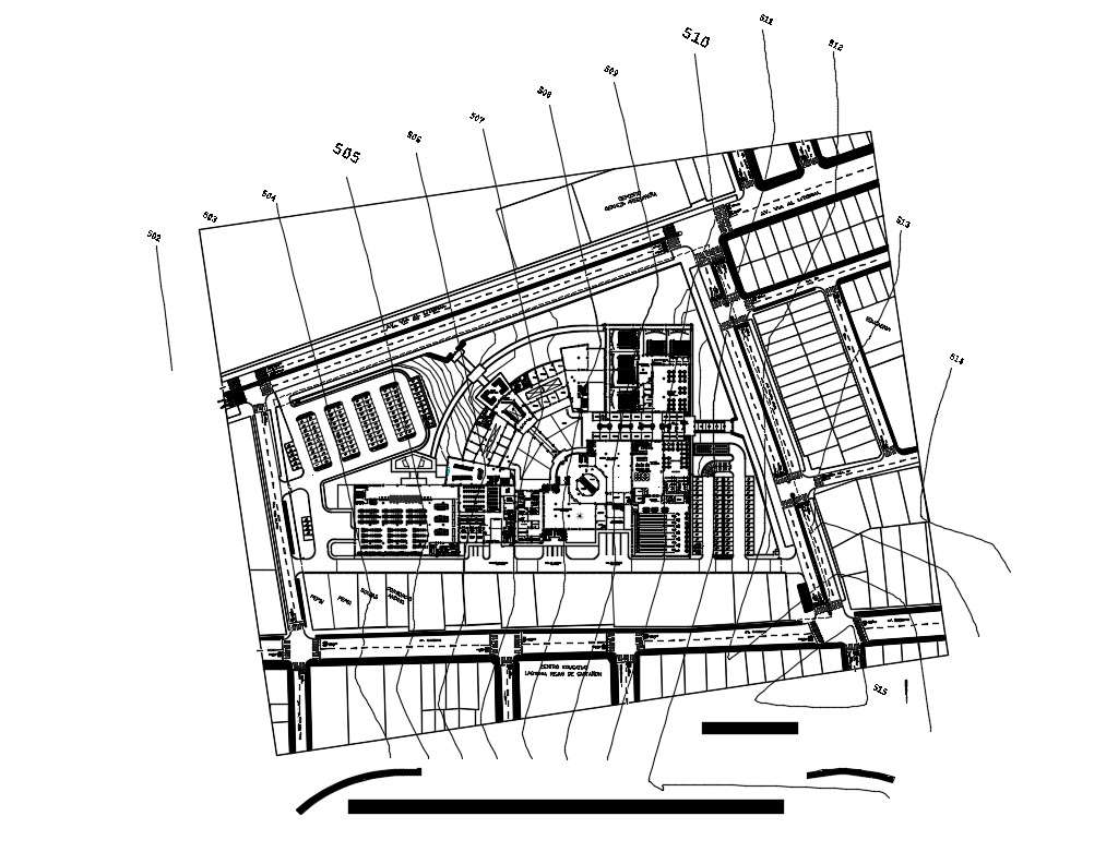 Commercial Mall Floor Plan In CAD Drawing