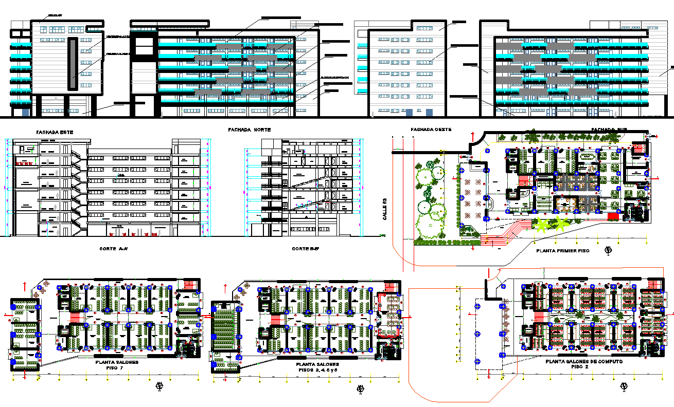 Commercial Office Building detail dwg file