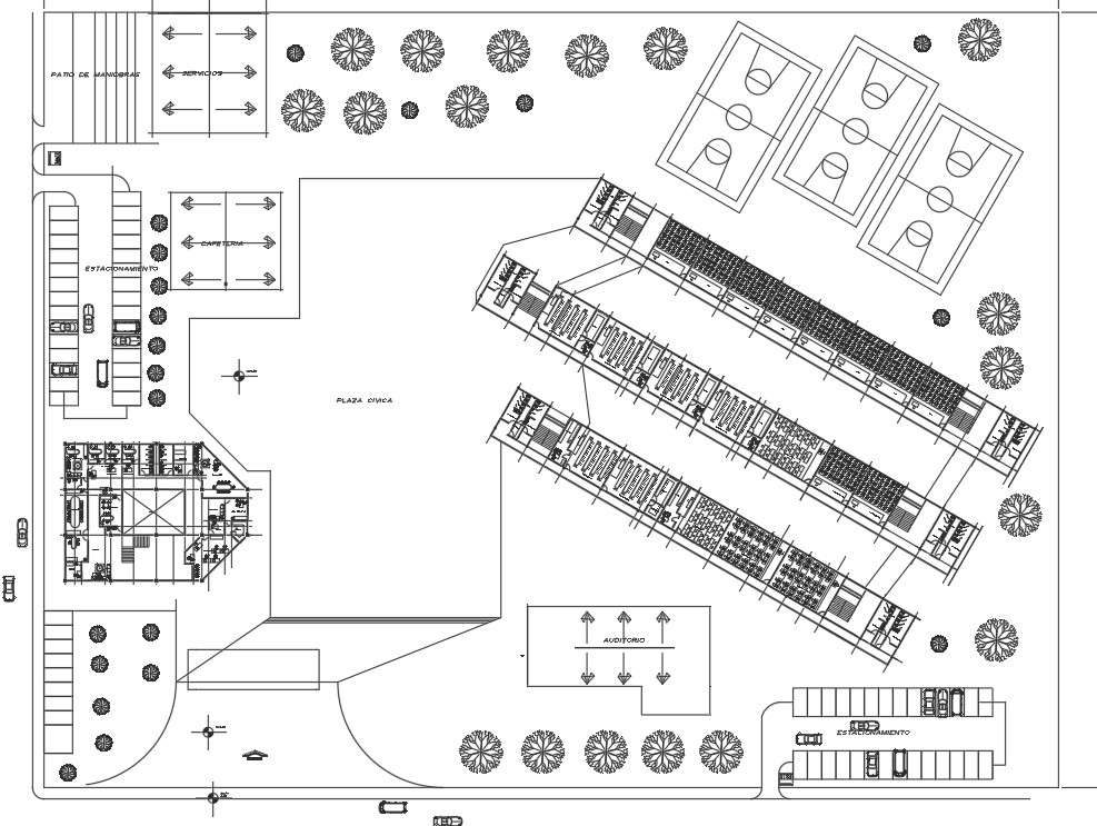 Commercial Plan and elevation detail dwg file
