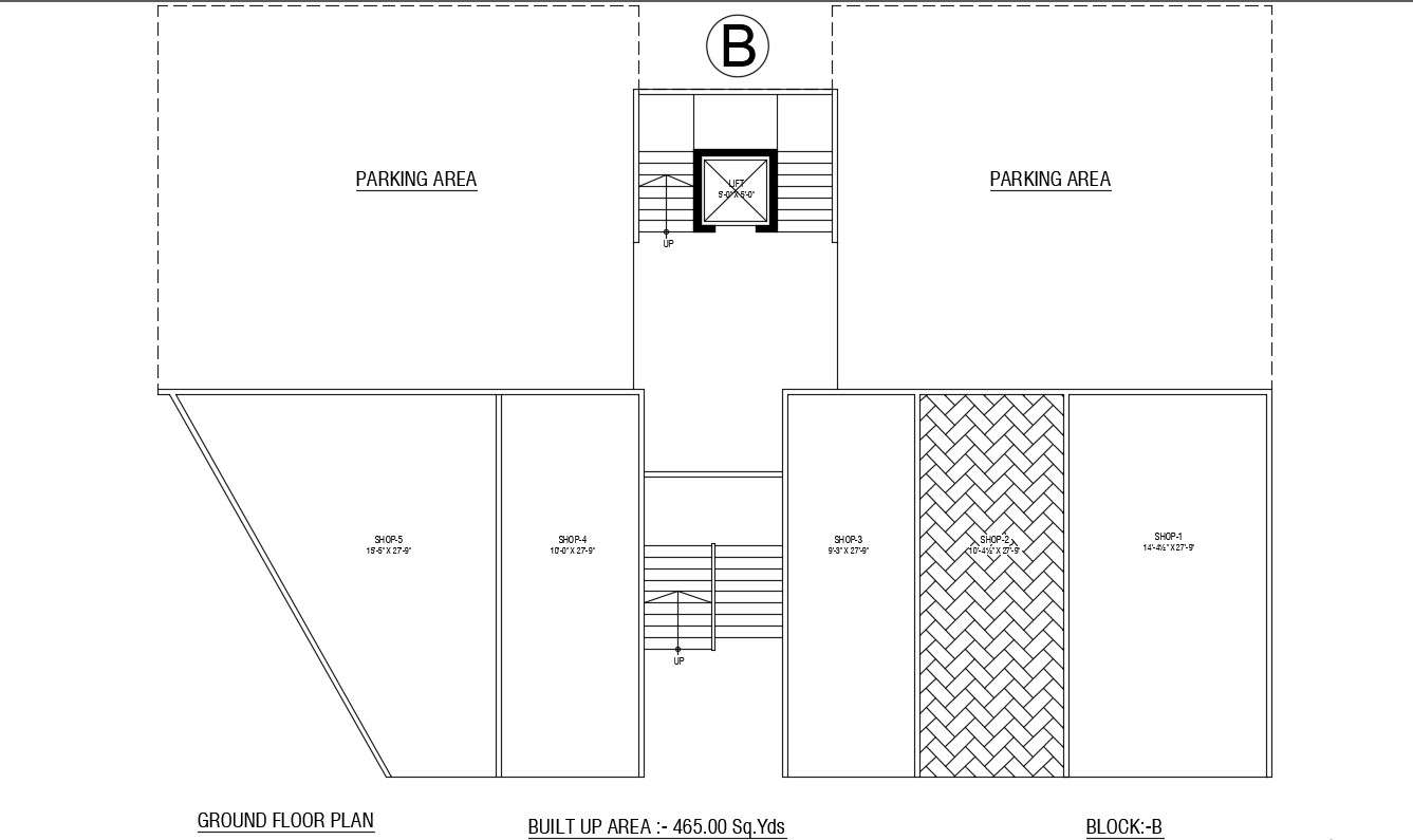 Commercial Shop Floor Plan DWG File