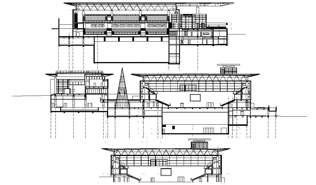 Commercial building AutoCAD Drawing 