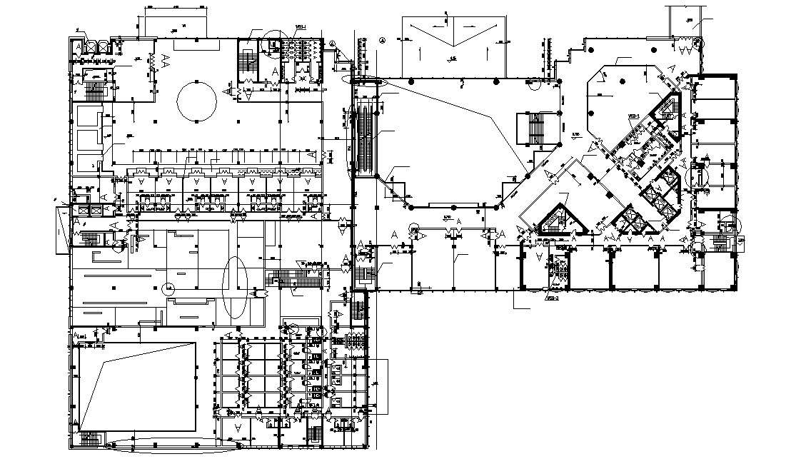 Commercial building CAD Plan 
