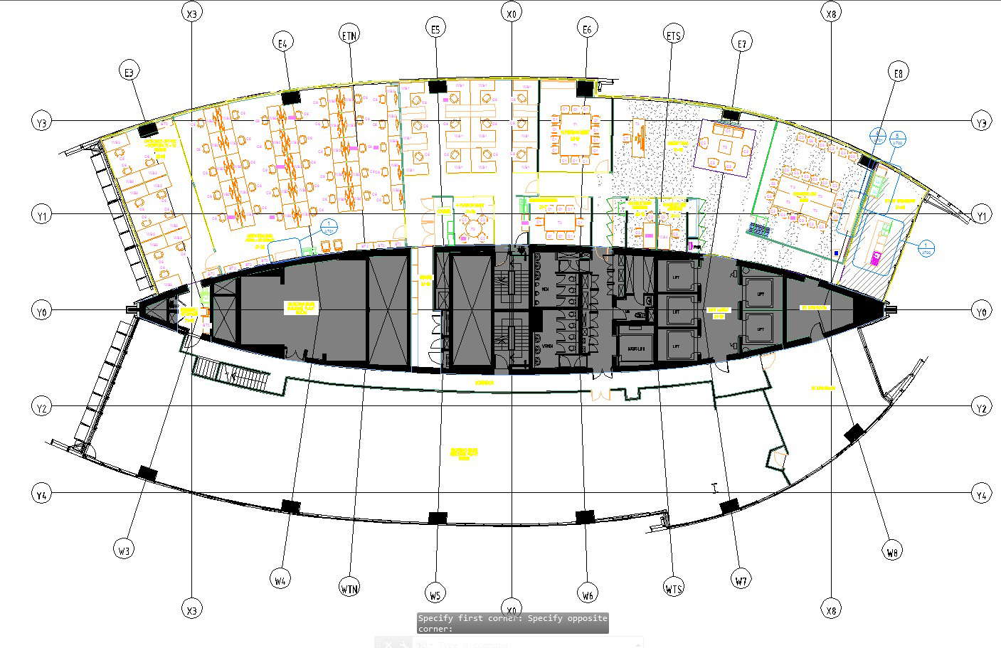 Commercial building architecture layout plan